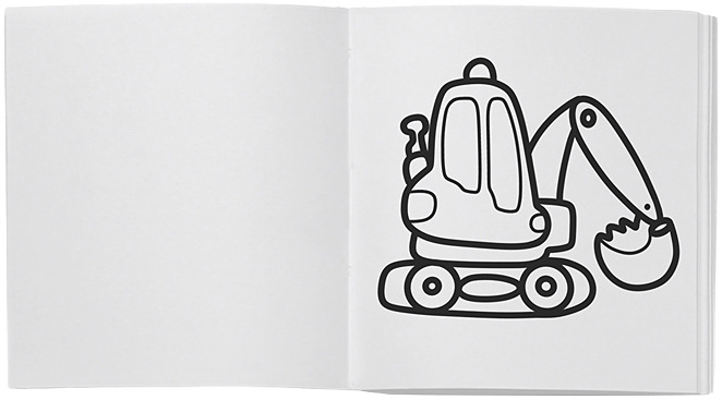 Dibujo de una excavadora