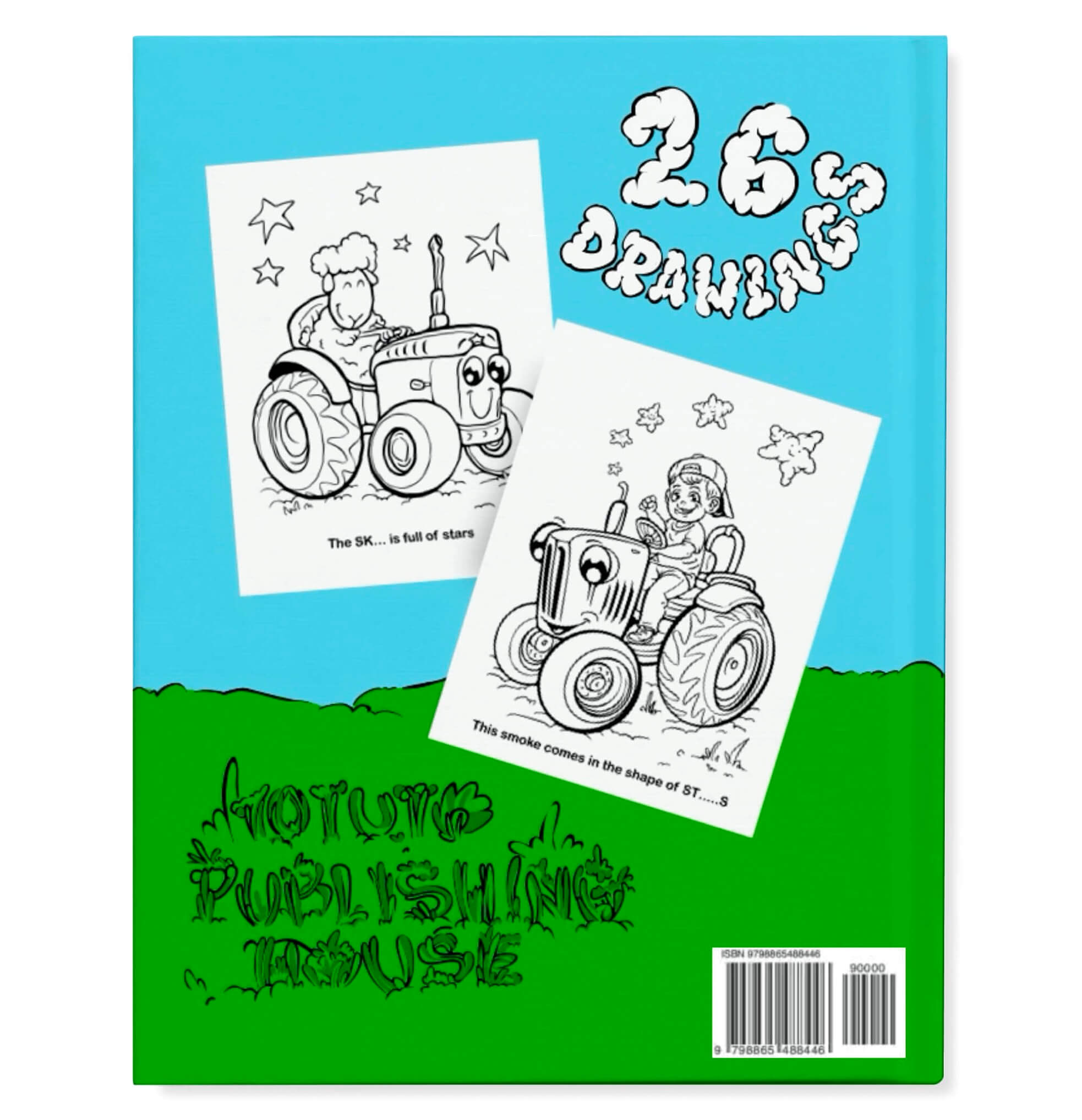 Contraportada del libro Hilarious happy tractors